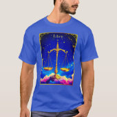 T-shirt Libra Zodiac Scales in a Star-Filled Sky (Devant)