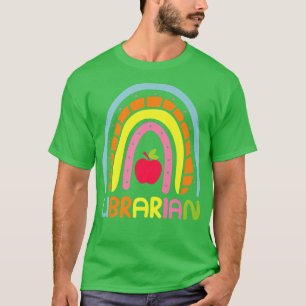 T-shirt Librarian Rainbow Bookworm Librarian Book Lover