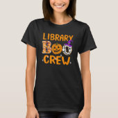 T-shirt Library Boo Crew School Librarian Halloween Librar (Devant)