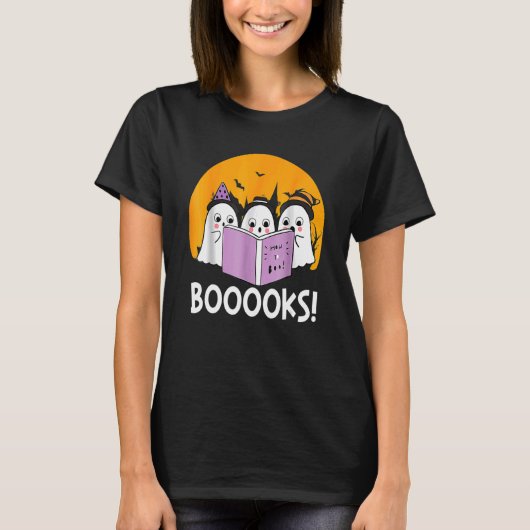 T-shirt Library books d'Halloween (Devant)