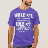 Library Rules Librarian a toujours raison Funny 36