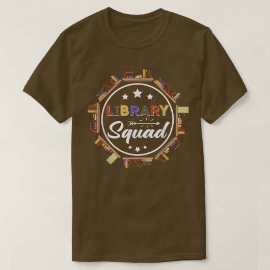 T-shirt Library Squad Bookworm Public School Librarian Boo (Design devant)