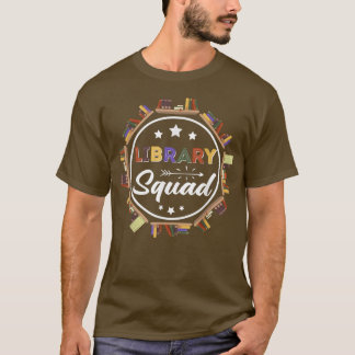 T-shirt Library Squad Bookworm Public School Librarian Boo