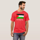 T-shirt libre de rouge de la Palestine (Devant entier)