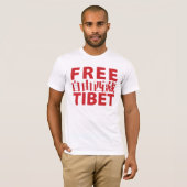 T-shirt libre du Thibet (Devant entier)