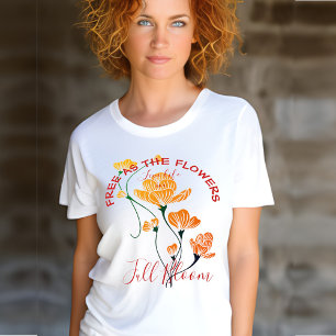 T-shirt Libre en Fleur Jaune Orange Ginkgo Blossom
