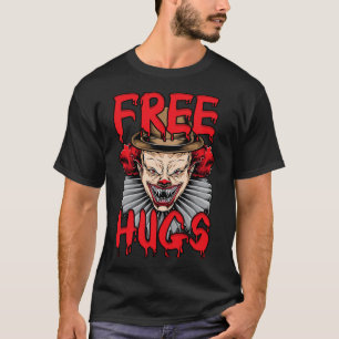 T-shirt Libre Halloween Hugs Evil Killer effrayant Clown H