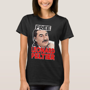 T-shirt LIBRE LEONARD PELTIER liberté prison rétro