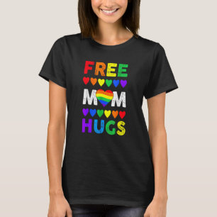 T-shirt Libre Maman Hugs Coeur Colorfull Lgbt Gay Lesbian 