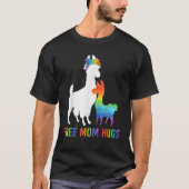 T-shirt Libre Maman Hugs Llama Tee LGBT Hommes Fierté (Devant)