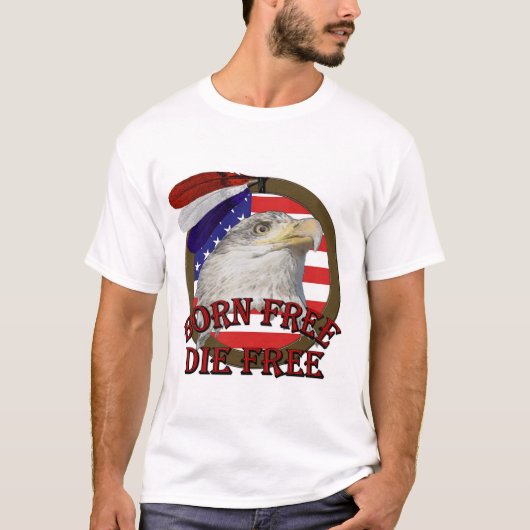 T-shirt libre né d'Eagle d'Américain (Devant)