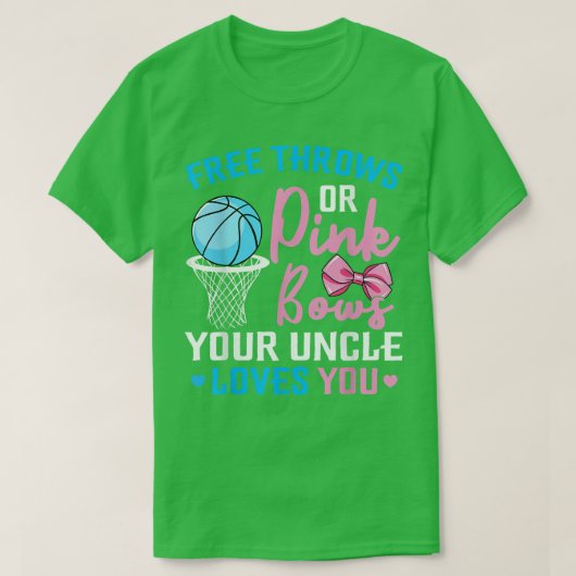 T-shirt Libre Throws ou Rose Bows Oncle vous aime Genre Re (Design devant)