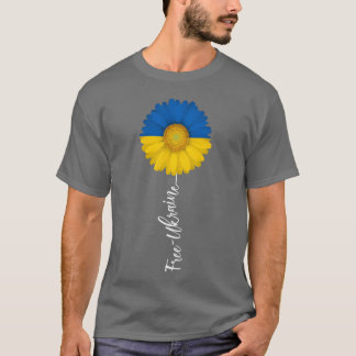 T-shirt Libre Ukraine Tournesol Soutien Ukraine Je Me Tien
