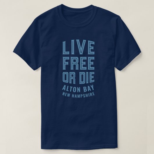 T-shirt Libres vivants ou meurent baie New Hampshire (Design devant)