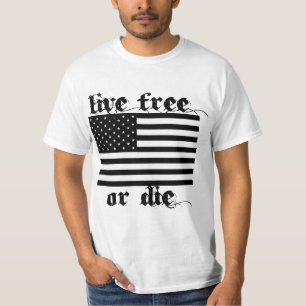 T-shirt Libres vivants ou meurent cru américain