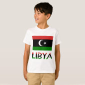 T-shirt Libye et drapeau libyen (Devant entier)