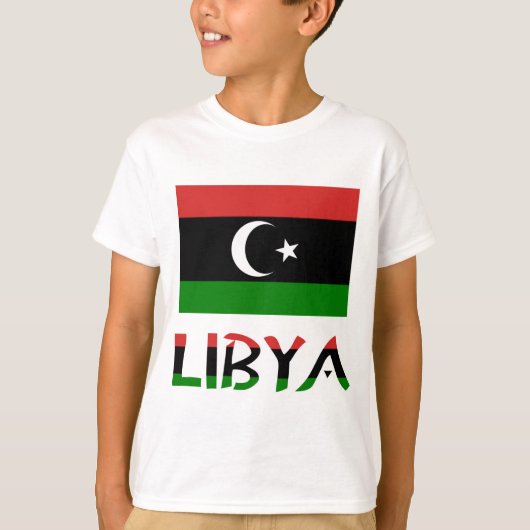 T-shirt Libye et drapeau libyen (Devant)