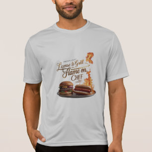 T-shirt Licence de grill - Flamme allumée, Chef Premium BB
