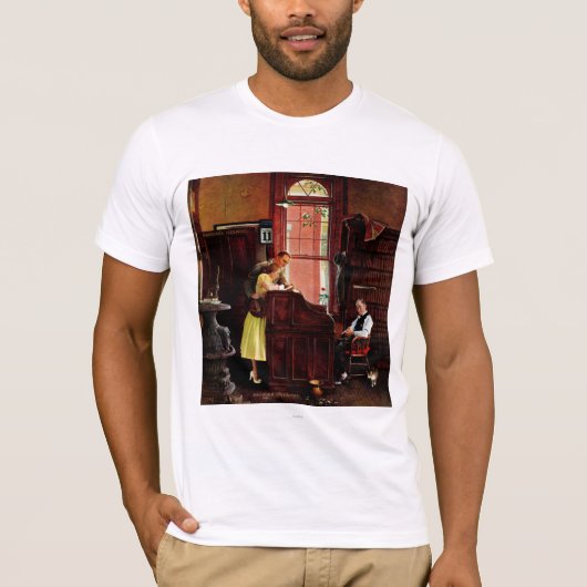 T-shirt Licence de mariage par Norman Rockwell (Devant)