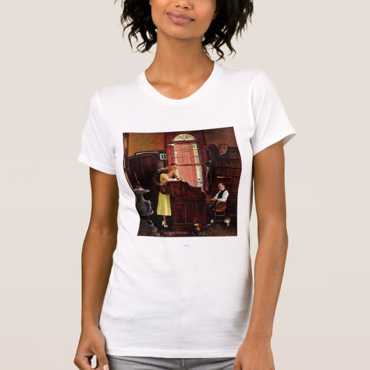 T-shirt Licence de mariage par Norman Rockwell (Devant)