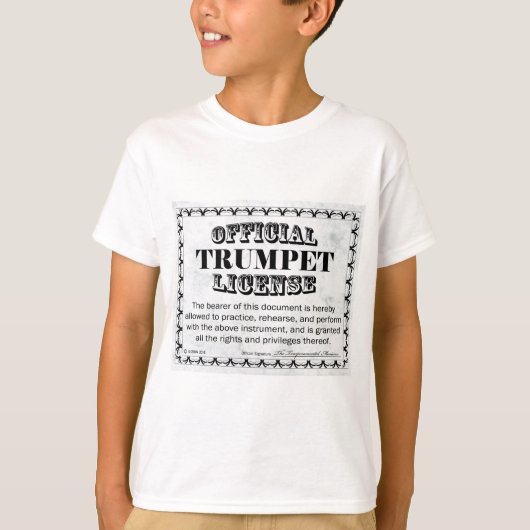 T-shirt Licence de trompette (Devant)
