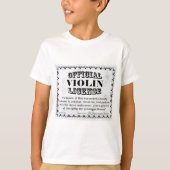 T-shirt Licence de violon (Devant)