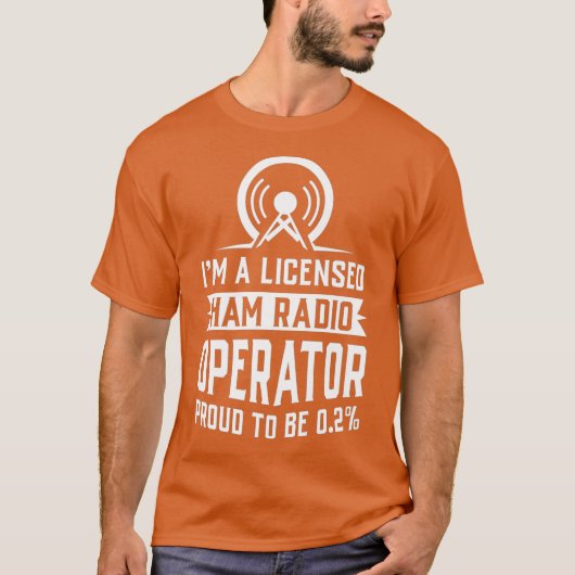 T-shirt Licence Ham Radio Operator Premium (Devant)
