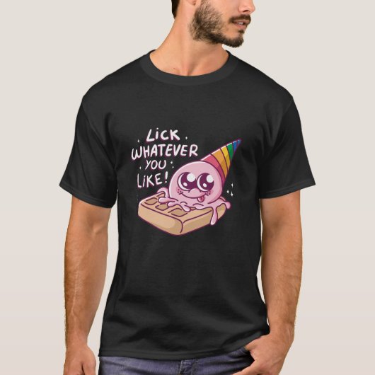 T-shirt Lick ce que vous aimez cône gaufre crème glacée (Devant)