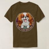 T-shirt Lick First Cavalier King Charles Spaniel Design (Design devant)