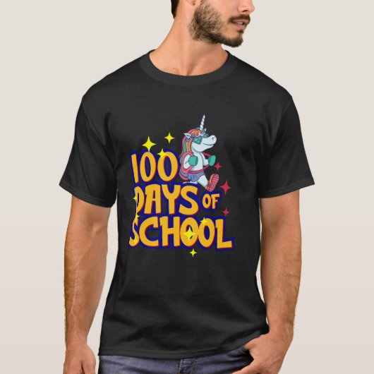 T-shirt Licorne - 100 Jours D'école (Devant)
