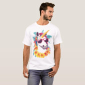 T-shirt Licorne Aloha Hawaïenne (Devant entier)