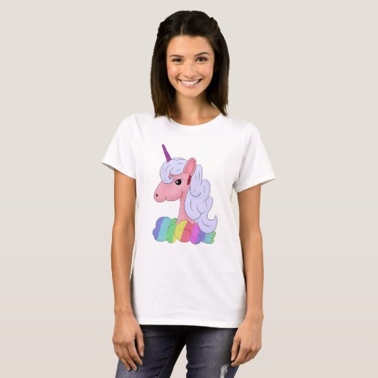 T-shirt Licorne arc-en-ciel (Devant entier)