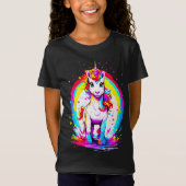 T-Shirt licorne arc-en-ciel (Devant)