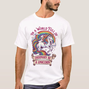 T-shirt Licorne Arc-en-ciel Étoiles Ordinaires
