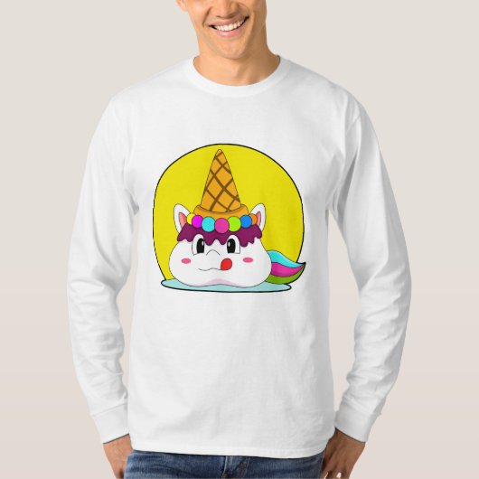 T-shirt Licorne avec cône de glace (Devant)