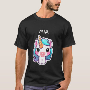 T-shirt Licorne Bébé avec Tétine Rose Personnalisée pour M