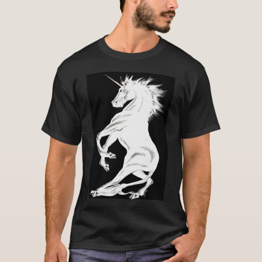 T-shirt Licorne blanche (Devant)