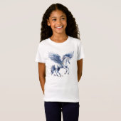T-Shirt licorne blanche avec ailes (Devant entier)