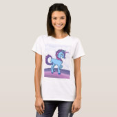 T-shirt Licorne bleue kawaii (Devant entier)