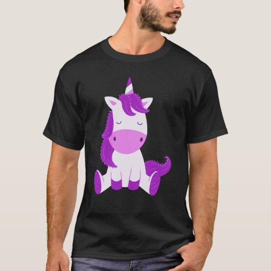 T-shirt licorne cheval mignon (Devant)