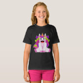 T-shirt Licorne cheveux longs (Devant entier)