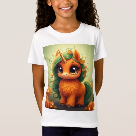 T-Shirt Licorne Citrouille (Devant)