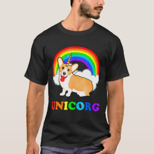 T-shirt Licorne Corgi Arc-en-ciel Unicorg Mignon Corgi