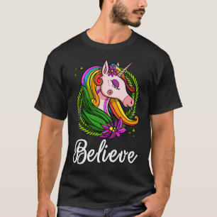 T-shirt Licorne Croire Arc-en-ciel Magique