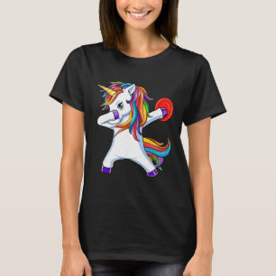T-shirt Licorne Dabbing Drôle Joueur de Golf de Disque Vol