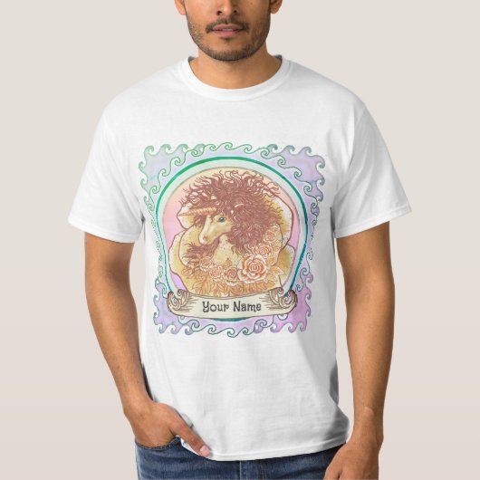 T-shirt Licorne Dame Jaune (Devant)