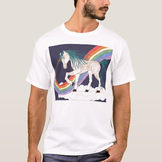 T-shirt Licorne d'arc-en-ciel (Devant)