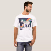 T-shirt Licorne d'arc-en-ciel (Devant entier)