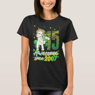 T-shirt Licorne de 15 ans Flossing Anniversaire des 15 ans