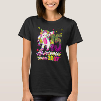 T-shirt Licorne de 15 ans qui fait le dab pour son 15ème a